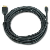 CABLU video GEMBIRD, adaptor HDMI (T) la Micro-HDMI (T), 3m, conectori auriti, negru, &amp;quot;CC-HDMID-10&amp;quot; (timbru verde 0.18 lei)