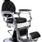 Scaun coafor hidraulic pentru frizerie model White Pearl Barberking