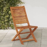 vidaXL Scaune de grădină pliabile, 4 buc., lemn masiv acacia 367697