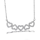 Cumpara ieftin Lantisor argint 925, JW869, model inimioare, placat cu rodiu