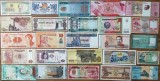 COLECTIE LOT 25 BANCNOTE DIFERITE DIN 25 TARI (UNELE MAI RARE) UNC **