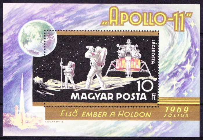 TSV$ - 1969 MICHEL 2519 APOLLO 11, COLITA DANTELATA MNH/** LUX