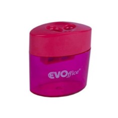 Ascutitoare Dubla EVOffice din Plastic cu Container Rotund Mediu - Rechizite Scolare foto