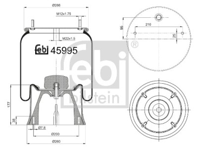 FEBI BILSTEIN 45995 Burduf, suspensie pneumatica foto