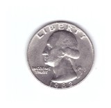 Moneda SUA 25 centi/quarter dollar 1982 P, stare buna, curata