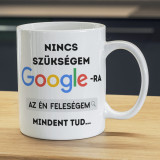 Cană personalizată &quot;Google&quot; Alba-toarta-inima