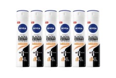 Set 6 X Nivea Antiperspirant Woman Deo 150ml Black&amp;White Invisible Ultimate Impact, 0% Alcohol, Non-Irritating, 48h Protection