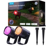 Govee H7093311 Proiector LED RGB Inteligent Exterior Set 2 Buc 24W 700lm IP67 Aluminiu