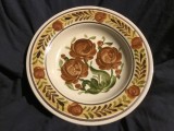 Farfurie romaneasca pictata perioada RSR anii 70 realizata la Sighisoara !