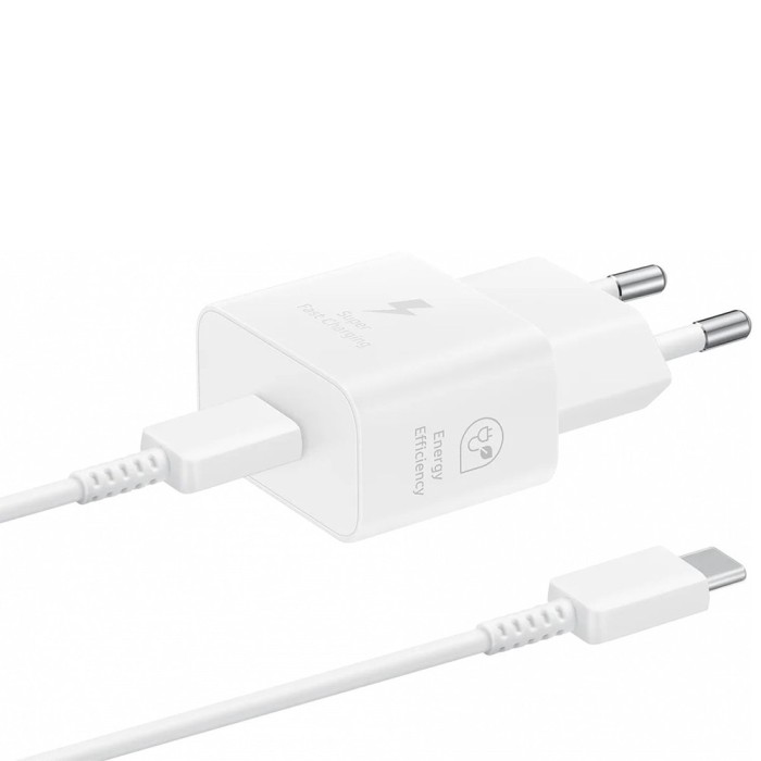 Incarcator samsung original t2510, ep-t2510xbegeu, type-c 25w, incarcare rapida cu cablu usb-c, alb