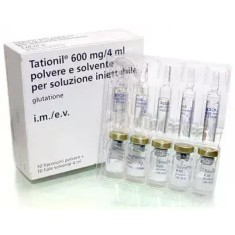 Tationil&reg; 600 mg Glutation &ndash; complex nutritiv antioxidant pentru regenerare celulară | Teofarma Italia Cantitate 10 ampule
