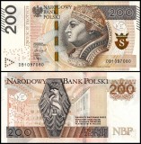 POLONIA █ bancnota █ 200 Zlotych █ 2021 █ P-189b █ UNC █ necirculata