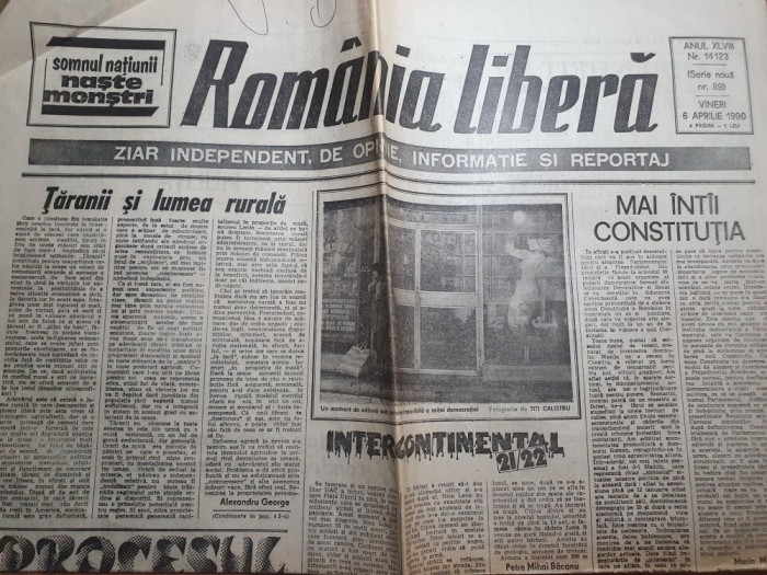 romania libera 6 aprilie 1990-domnul ministru mihai sora are dreptate