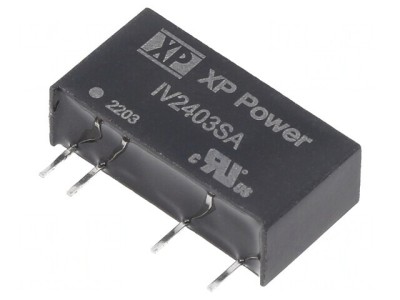 Convertor DC/DC 1W 24V la 3.3V 300mA SIP THT foto