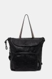 Desigual rucsac ALL MICKEY KRAPINA femei, culoarea negru, mare, neted, 24WAKP01