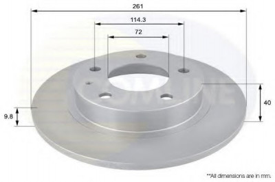 Disc frana MAZDA PREMACY (CP) (1999 - 2005) COMLINE ADC0421 foto