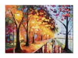 Cumpara ieftin Tablou indragostiti pictat manual dormitor, Impreuna pentru totdeauna, 70x50cm ulei pe panza in cutit
