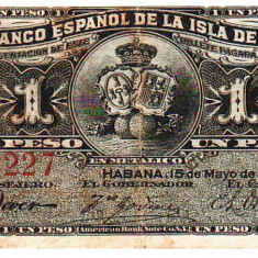 Cuba 1 Peso 1896 Seria 1059227