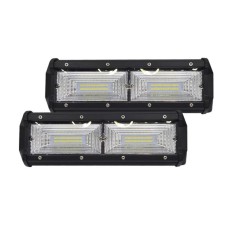 Set 2x Proiectoare LED auto OFF-ROAD 24 cm 144W, 12V-24V, 6000K, carcasa aluminiu, 7200Lm, BZRSH
