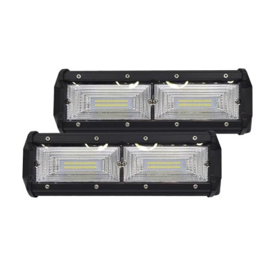 Set 2x Proiectoare LED auto OFF-ROAD 24 cm 144W, 12V-24V, 6000K, carcasa aluminiu, 7200Lm, BZRSH foto