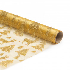 Napron de Crăciun – auriu – 180 x 28 cm