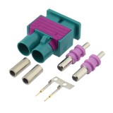 Conector Fakra, dublu, tata, sertizare pe cablu RG174, T106777