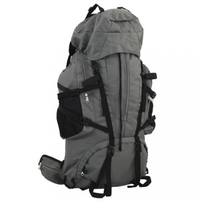 vidaXL Rucsac de drumeție, gri, 60 L, țesătură oxford foto