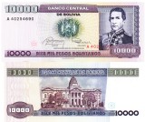 Bancnota Bolivia 10000 Pesos Bolivianos 1984 P-169a UNC
