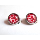 Cercei clips animal print A 12 MM