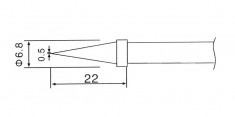 Varf de schimb C1-2 (pentru ZD-30C,ZD-99,ZD-8906,ZD-8906L) C1/2_ZD30C_ZD99_ZD8906 foto