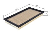 Filtru aer Mini Mini (R50, R53) Motor Cooper S, 274x164.5x32mm, OE 13721491749