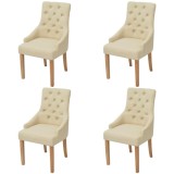 VidaXL Scaune de bucătărie, 4 buc., material textil