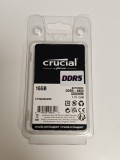 Memorie ram Laptop Crucial 16GB, DDR5, 1Rx8, 4800Mhz, PC5-4800B, CT16G48C40S5, PC5-38400, CL40, 1.1V, Non-ECC, sodimm, 262 pini