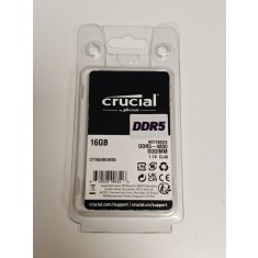 Memorie ram Laptop Crucial 16GB, DDR5, 1Rx8, 4800Mhz, PC5-4800B, CT16G48C40S5, PC5-38400, CL40, 1.1V, Non-ECC, sodimm, 262 pini