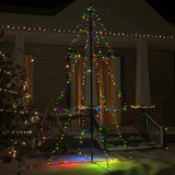 VidaXL Brad Crăciun conic, 300 LED-uri, 120x220 cm, interior&amp;exterior