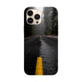 Husa compatibila cu Apple iPhone 14 Plus model First snow fall on road, Silicon, TPU, Viceversa, Transparent, Carcasa