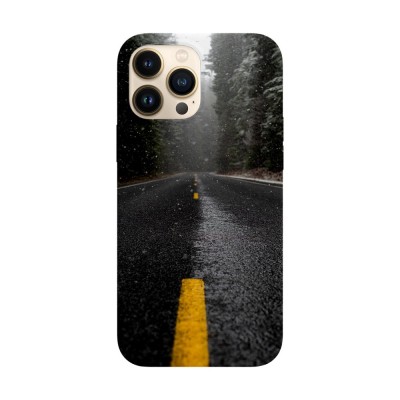 Husa compatibila cu Apple iPhone 14 Plus model First snow fall on road, Silicon, TPU, Viceversa foto