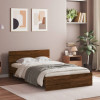 VidaXL Cadru de pat cu tăblie, stejar maro, 135x190 cm