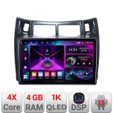 Navigatie Toyota Yaris 2008-2011 A-YARIS08 4+64 InCell Display 1K Android Waze USB Navigatie Internet Youtube Radio