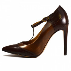 Pantofi dama, din piele naturala, marca Gino Rossi, DCG615-02-32, maro , marime: 37 foto