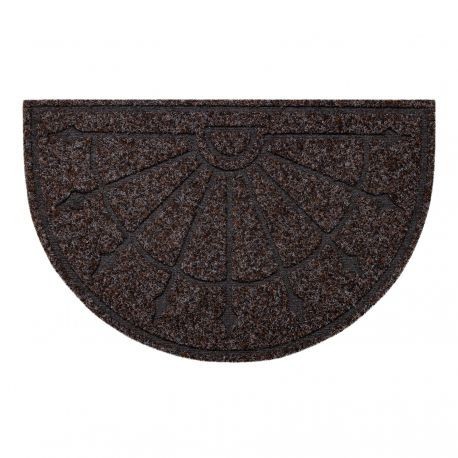 Covor antiderapant PATIO 7097 semicerc exterior, interior - maro, 50x77 cm
