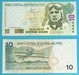 Peru 10 Nuevos Soles 2006 &#039;Biplan&#039; UNC serie: C1577695Z p#179
