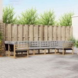 vidaXL Set de canapele de exterior cu pernă 7 pcs Alb și gri deschis 3389033