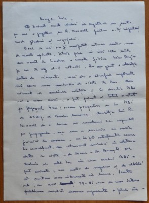 2 scrisori catre Mia Groza, fiica lui Petru Groza, una ampla din Londra in 1982, a doua a avocatului Kolosy Martin din Deva din 1952 foto