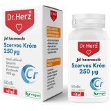 Dr Herz Tablete Crom Organic 250mg - 60 Capsule Supliment Alimentar