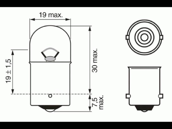 Bec pozitie cireasa R5W 12V5W 11317 BK80004 / 93107 / BA15S