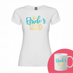 "Bride's Squad" Set Personalizat – Tricou + Cană Negru XS