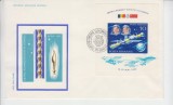 C12 - FDC Romania - Zborul in cosmos romano-sovietic - colita - LP1032 - 1981, Romania de la 1950, Spatiu