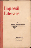 HST C1177 Impresii literare 1908 Izabela Sadoveanu-Evan