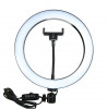 Lampa circulara usb 26cm cu suport telefon - Puluz, iShoot